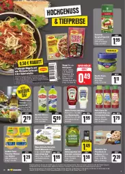 Gazetka promocyjna Edeka - Angebote der Woche - Gazetka - ważna od 14.10 do 14.10.2023 - strona 20 - produkty: angebot, asti, barilla, bertolli, bier, blume, blumen, blumenöl, bolognese, chia, coupon, coupons, curry, deka, eis, erde, fisch, flasche, genovese, gewürz, Gewürzgurke, gewürzgurken, gewürzketchup, gin, golden toast, gurke, gurken, heinz, Hela, ketchup, kräuter, kräutern, Kühne, LG, maggi, maggi fix, mayonnaise, meersalz, nuss, olive, oliven, olivenöl, pesto, rabatt-coupon, reis, salz, sonnenblume, sonnenblumen, sonnenblumenöl, spaghetti, spaghetti bolognese, super-knüller, thomy, thunfisch, Ti, tiefpreis, toast, tomate, tomaten, tomatenketchup, tomato ketchup, wasa, Yo, ZTE