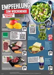 Gazetka promocyjna Edeka - Angebote der Woche - Gazetka - ważna od 14.10 do 14.10.2023 - strona 27 - produkty: Bau, bio, bioland, Birnen, deka, eis, feldsalat, flasche, gulasch, hartkäse, Käse, LG, magazin, mango, mangos, milch, nuss, reis, rind, rinder, rinder-rumpsteak, rum, rumpsteak, sahne, salat, Schal, Schale, schlagsahne, Speck, Sport, steak, super-knüller, Ti, ZTE