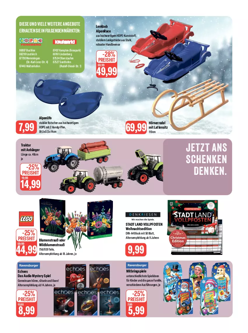 Aktueller Prospekt Feneberg - Prospekte - von 30.11 bis 02.12.2023 - strona 13 - produkty: angebot, angebote, Anhänger, blume, blumen, Blumenstrauß, buch, chloe, Diesel, eis, emmi, Kinder, latte, LG, Ofen, reis, ring, Spiele, Ti, Wild