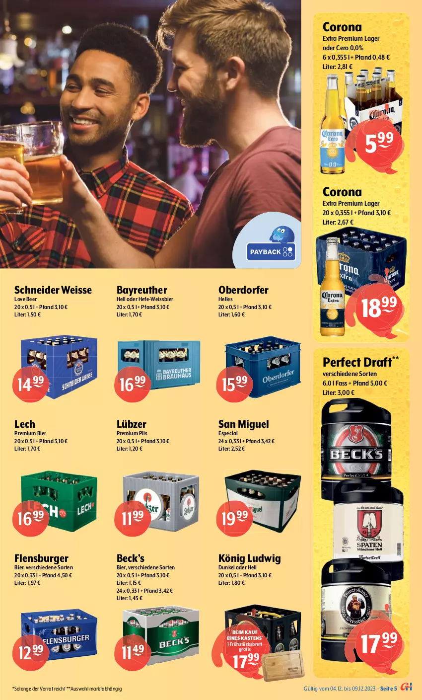 Aktueller Prospekt Getraenke Hoffmann - Prospekte - von 04.12 bis 09.12.2023 - strona 5 - produkty: alkohol, Berger, bier, bio, burger, carlsberg, corona, corona extra, eis, elle, flensburger, gin, hacker pschorr, Hefe, köstritzer, krombache, krombacher, krombacher pils, Lübzer, oder radler, pils, pilsener, pilsner, premium pils, radeberger, radler, störtebeker, tasse, Ti, tyskie, veltins, weihenstephan, weissbier