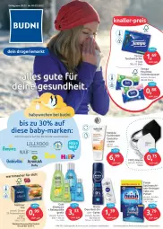 Gazetka promocyjna Budni - Prospekte - Gazetka - ważna od 05.03 do 05.03.2022 - strona 1 - produkty: bebivita, beutel, coupon, coupons, creme, deo, eis, elle, feuchtes toilettenpapier, FFP2, Finish, Gesundheit, Guhl, mac, Maske, Meßmer, natur, natura, nivea, nuss, papier, reiniger, reis, roll-on, shampoo, Tasche, taschen, taschentücher, tee, teller, Tempo, Ti, toilettenpapier, tücher, vita, weleda