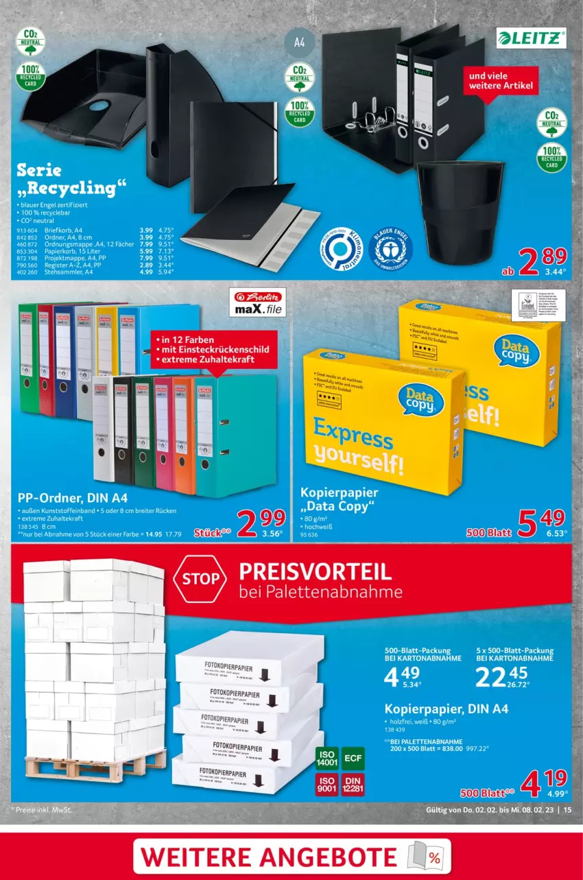 Aktueller Prospekt Selgros - Nonfood - von 02.02 bis 08.02.2023 - strona 15 - produkty: angebot, angebote, eis, jbl, kopierpapier, kraft, Palette, papier, preisvorteil, reis