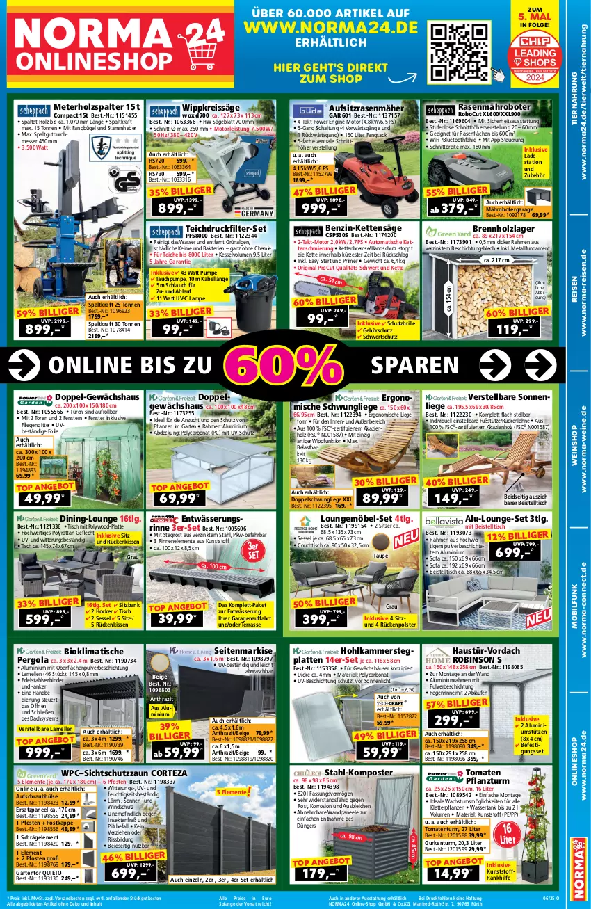 Aktueller Prospekt Norma - Norma - von 24.01 bis 09.02.2025 - strona 1 - produkty: angebot, aust, auto, Bank, beistelltisch, bio, Bona, Brei, Brennholz, Brille, bügel, Couch, couchtisch, dünger, edelstahl, eis, elle, ente, fenster, fliegengitter, Garten, Gewächshaus, gin, gurke, gurken, hocker, Holz, Holzspalter, HP, Kette, kissen, Komposter, kraft, Lampe, latte, LG, Liege, lounge-set, mähroboter, messer, möbel, ndk, paneel, pflanze, pflanzen, rasen, rasenmäher, reis, reiss, Ria, Rückenkissen, rückenlehne, rwe, sac, säge, Schal, schlauch, Schutzbrille, Seitenmarkise, sekt, senf, sessel, sitzbank, Sofa, sonnenliege, Ti, tiernahrung, tisch, tomate, tomaten, usb, uv-schutz, wasser, wassertank, wein, weine, weinshop, Windschutz