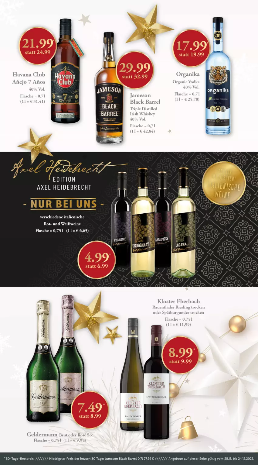 Aktueller Prospekt Getraenkeland - von 28.11 bis 10.12.2022 - strona 9 - produkty: angebot, angebote, bestpreis, brut, burgunder, eis, flasche, Havana Club, irish whiskey, jameson, Kloster Eberbach, lack, reis, rel, riesling, spätburgunder, tee, Ti, vodka, whiskey, ZTE