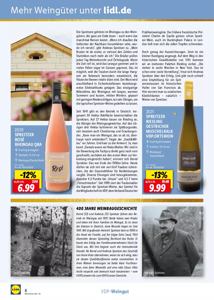 Aktueller Prospekt Lidl - Entspannte Adventszeit - von 09.11 bis 30.11.2022 - strona 8 - produkty: Bau, beere, beeren, burgunder, chardonnay, decke, edelstahl, eis, elle, erde, feinschmecker, frucht, gin, grauburgunder, gsw, Heu, Holz, Kinder, leine, LG, Liege, nadler, Palette, rel, riesling, ring, rum, spätburgunder, Ti, tisch, trauben, weihnachten, wein, weine, Yo