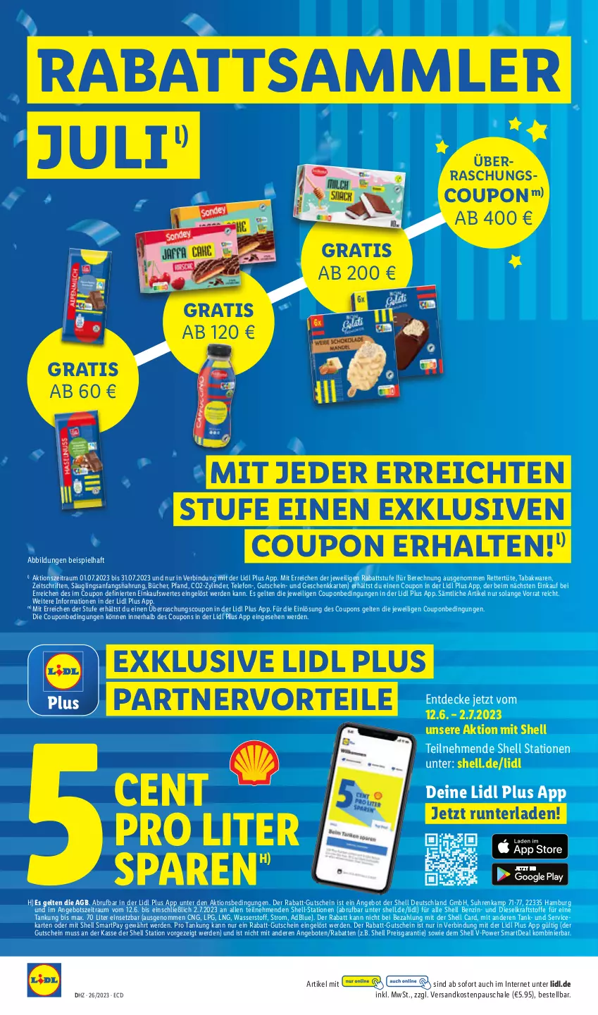 Aktueller Prospekt Lidl - Aktionsprospekt - von 26.06 bis 01.07.2023 - strona 14 - produkty: adblue, angebot, angebote, coupon, coupons, decke, Diesel, eis, erde, gutschein, kraft, ndk, reis, Schal, Schale, telefon, Ti, Tüte, uhr, wasser