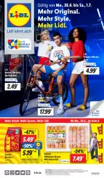 Gazetka promocyjna Lidl - Aktionsprospekt - Gazetka - ważna od 01.07 do 01.07.2023 - strona 1 - produkty: angebot, angebote, Bad, bio, coupon, dulano, eis, gin, lorenz, preisvorteil, reis, shirt, sneaker, socken, Sport, sportsocken, Ti, würstchen