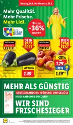 Gazetka promocyjna Lidl - Aktionsprospekt - Gazetka - ważna od 01.07 do 01.07.2023 - strona 4 - produkty: angebot, aubergine, auberginen, coupon, discount, eis, ente, frucht, gin, magazin, obst, Obst und Gemüse, pfirsich, pfirsiche, reis, Ti, und gemüse