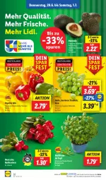 Gazetka promocyjna Lidl - Aktionsprospekt - Gazetka - ważna od 01.07 do 01.07.2023 - strona 40 - produkty: avocado, basilikum, eis, elle, ndk, paprika, paprika mix, radieschen, reis, Schal, Schale, Ti, topf, trauben