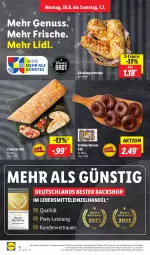 Gazetka promocyjna Lidl - Aktionsprospekt - Gazetka - ważna od 01.07 do 01.07.2023 - strona 6 - produkty: brot, ciabatta, Donut, donuts, eis, Käse, Laugenstange, lebensmittel, LG, nuss, Rauch, reis, schoko, Ti