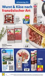 Gazetka promocyjna Lidl - Aktionsprospekt - Gazetka - ważna od 25.05 do 25.05.2024 - strona 38 - produkty: angebot, bratwurst, buch, coupon, eis, elle, Käse, Mini-Salami, reis, reiseveranstalter, ring, rouge, salami, Spezi, tee, teller, Ti, wurst