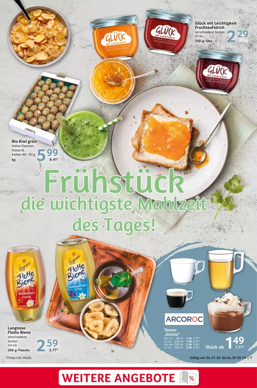 Aktueller Prospekt Selgros - Food - von 21.03 bis 30.03.2024 - strona 7 - produkty: angebot, angebote, aufstrich, bio, eis, flasche, frucht, fruchtaufstrich, honig, kiwi, langnese, reis, Ti