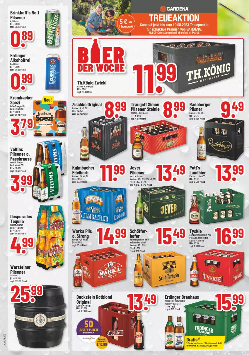 Aktueller Prospekt Trinkgut - von 26.06 bis 01.07.2023 - strona 2 - produkty: alkohol, Berger, bier, brause, cola, desperados, Duck, elle, erdinger, fassbrause, flasche, gin, Hefe, hefeweizen, jever, krombache, krombacher, natur, oder radler, orange, pils, pilsener, pilsner, premium pils, radeberger, radler, sim, Spezi, steiner, tequila, Ti, tyskie, veltins, veltins pilsener, warsteiner, WICK