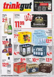 Gazetka promocyjna Trinkgut - Gazetka - ważna od 01.07 do 01.07.2023 - strona 1 - produkty: Alwa, angebot, angebotspreis, bier, burger, deka, deutschlandcard, eis, elle, erde, flasche, google play, grevensteiner, kräuter, kräuterlikör, krombache, krombacher, krombacher pils, krone, LG, likör, limo, limonade, limonaden, mineralwasser, natur, pils, radler, rama, ramazzott, ramazzotti, reis, sekt, sim, sinalco, steiner, Ti, uhr, veltins, wasser, yeni raki, zott