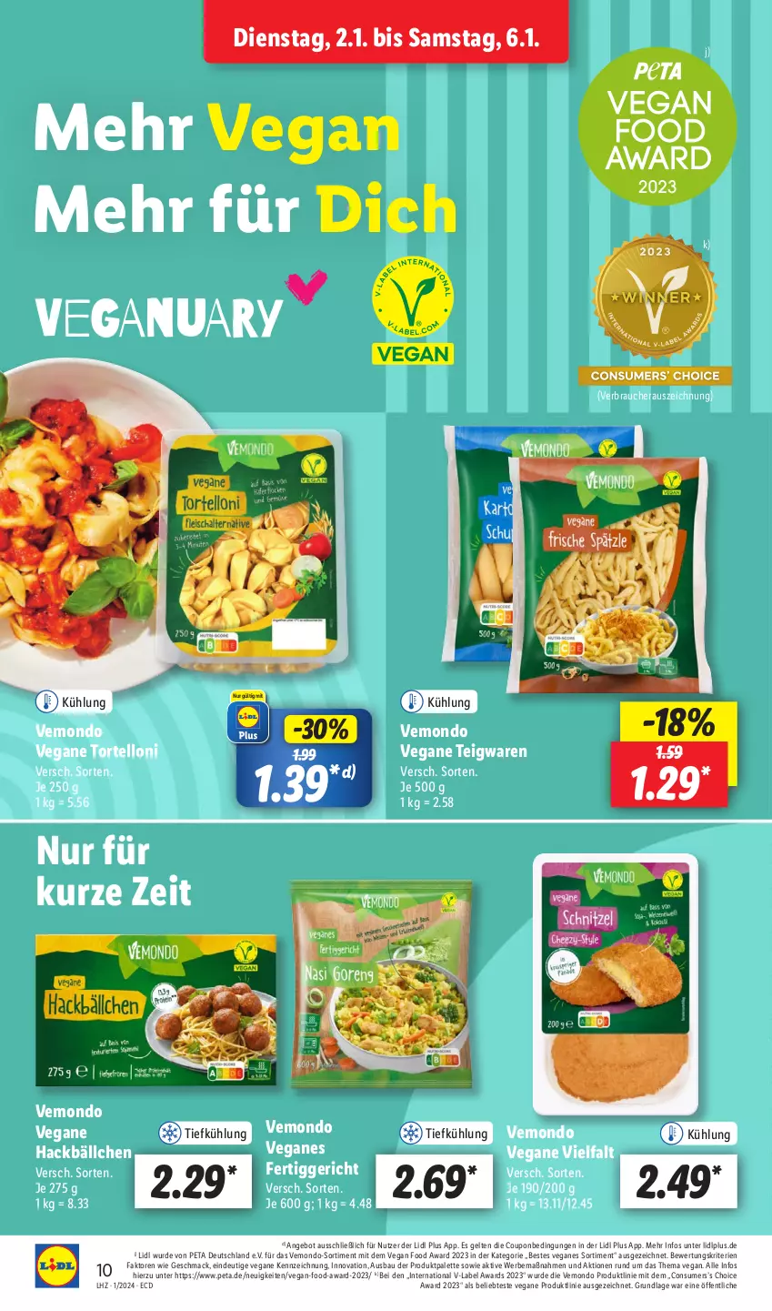 Aktueller Prospekt Lidl - Aktionsprospekt - von 02.01 bis 06.01.2024 - strona 14 - produkty: angebot, Bau, coupon, fertiggericht, mac, Palette, Rauch, teigwaren, Ti, torte, tortelloni, usb