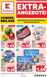 Gazetka promocyjna Kaufland - Extra-Angebote - Gazetka - ważna od 09.08 do 09.08.2023 - strona 1 - produkty: angebot, angebote, bavaria blu, Becher, beef, bergader, deo, doppelrahmstufe, eis, Falsches Filet, filet, gin, Grießpudding, ilag, Käse, LG, milch, milchreis, Müller, Ofen, original wagner, paprika, piccolinis, pudding, reis, Ria, steinofen, Ti, wagner, weichkäse, ZTE