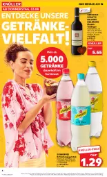 Gazetka promocyjna Kaufland - Extra-Angebote - Gazetka - ważna od 09.08 do 09.08.2023 - strona 4 - produkty: angebot, auer, decke, drink, drinks, eis, elle, erfrischungsgetränk, getränk, getränke, qualitätswein, rotwein, schweppes, Ti, tisch, trolli, trollinger, wein, ZTE