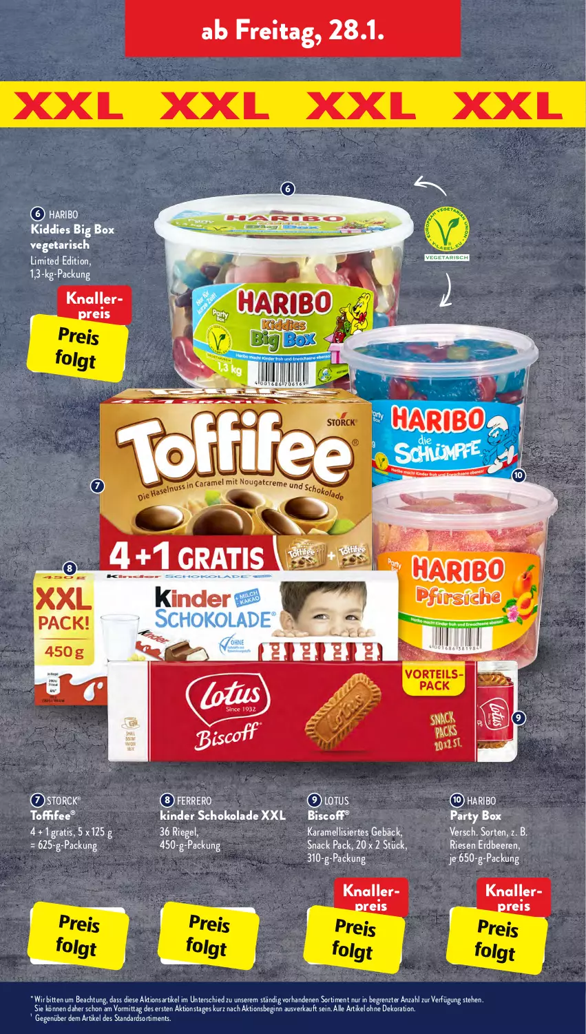 Aktueller Prospekt AldiSud - ALDI Aktuell - von 24.01 bis 29.01.2022 - strona 25 - produkty: alle artikel ohne dekoration, beere, beeren, biscoff, dekoration, eis, erdbeere, erdbeeren, ferrero, gin, haribo, karamell, Kinder, kinder schokolade, knallerpreis, LG, reis, riegel, schoko, schokolade, snack, storck, Ti, toffifee, Vegeta, ZTE