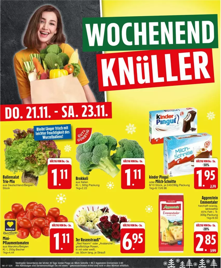 Aktueller Prospekt Edeka - Prospekte - von 18.11 bis 23.11.2024 - strona 28 - produkty: ariel, emmentaler, milch, milch-schnitte