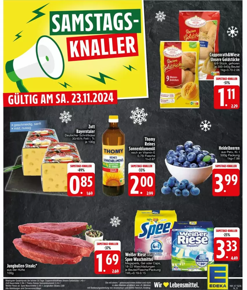 Aktueller Prospekt Edeka - Prospekte - von 18.11 bis 23.11.2024 - strona 30 - produkty: beutel, Cap, coppenrath, deutscher schnittkäse, eis, flasche, Goldstücke, Käse, megaperls, reis, schnittkäse, spee, tee, Ti, vita, waschmittel, ZTE