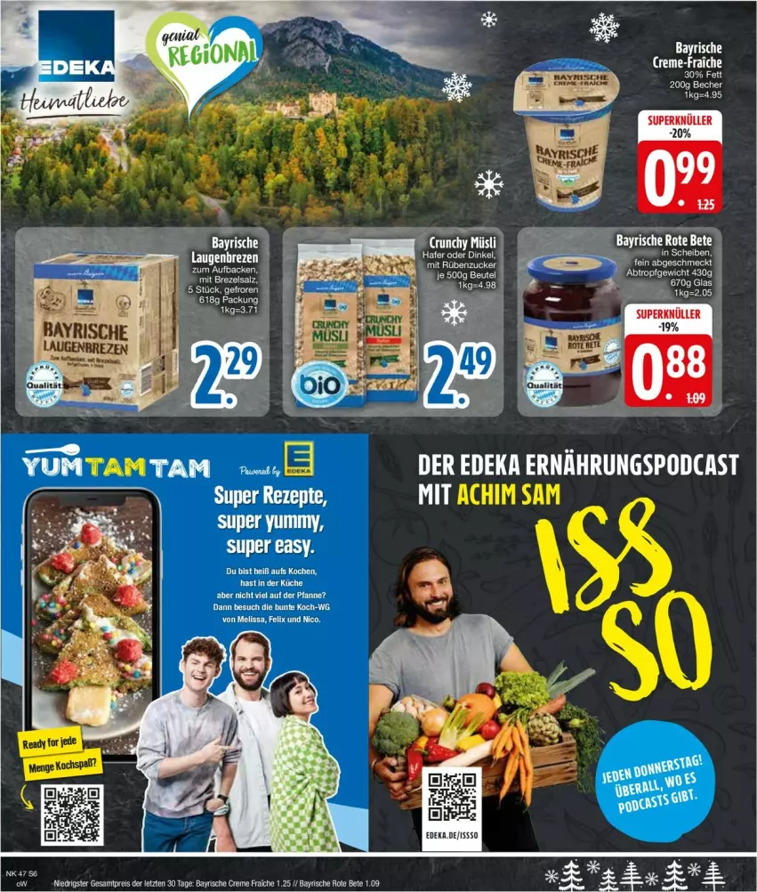 Aktueller Prospekt Edeka - Prospekte - von 18.11 bis 23.11.2024 - strona 8 - produkty: Becher, brezel, creme, deka, eier, eis, ente, felix, hafer, nuss, reis, rote bete, salz, ZTE