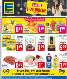 Gazetka promocyjna Edeka - Prospekte - Gazetka - ważna od 23.11 do 23.11.2024 - strona 3 - produkty: aufschnitt, beutel, bier, bierschinken, Birnen, clementinen, dallmayr, dallmayr prodomo, eis, flasche, fleisch, geschirr, geschirrspülmittel, hackfleisch, Käse, käsescheiben, leerdammer, pril, prodomo, rind, schinken, schwein, schwein und rind, spülmittel, südzucker, tafelbirnen, tee, Ti, wein, zucker