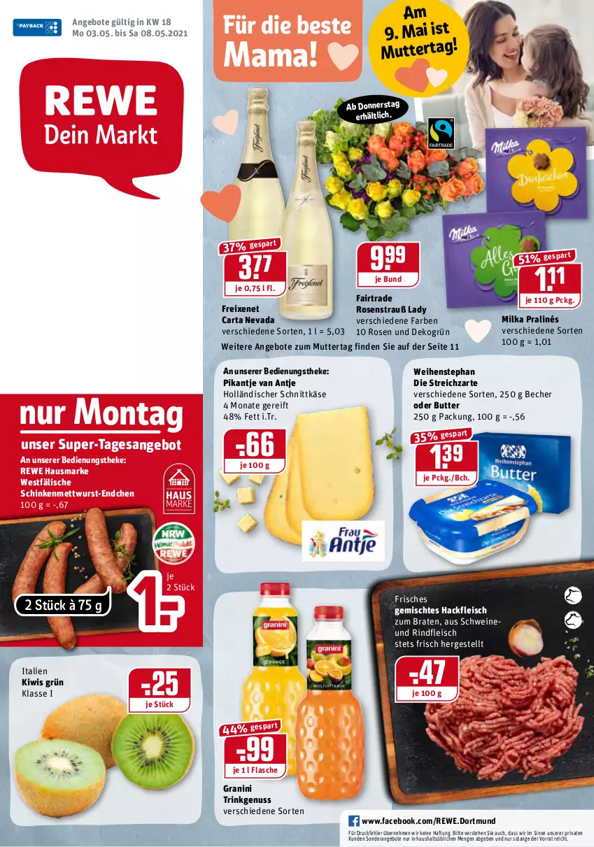 Aktueller Prospekt Rewe - Diese Woche im Angebot! - von 03.05 bis 08.05.2021 - strona 1