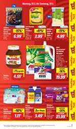 Gazetka promocyjna Lidl - Aktionsprospekt - Gazetka - ważna od 27.01 do 27.01.2024 - strona 11 - produkty: alleinfuttermittel, angebot, ariel, ariel waschmittel, Bona, eis, feuchttücher, Finish, gouda, gouda jung, gyros, Käse, käsescheiben, leerdammer, lupilu, Milbona, nutella, preisvorteil, reiniger, reis, Ti, tücher, waschmittel, whiskas, ZTE