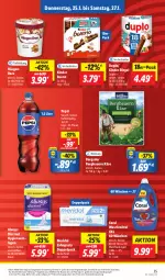 Gazetka promocyjna Lidl - Aktionsprospekt - Gazetka - ważna od 27.01 do 27.01.2024 - strona 49 - produkty: aktionspreis, Alwa, Always, angebot, auer, Bau, Bauer, bergader, Coral, coupon, Discreet, duplo, eis, elle, Käse, Kinder, kinder bueno, kinder riegel, meridol, pasta, pepsi, preisvorteil, reis, riegel, teller, Ti, waschmittel, zahnpasta, ZTE