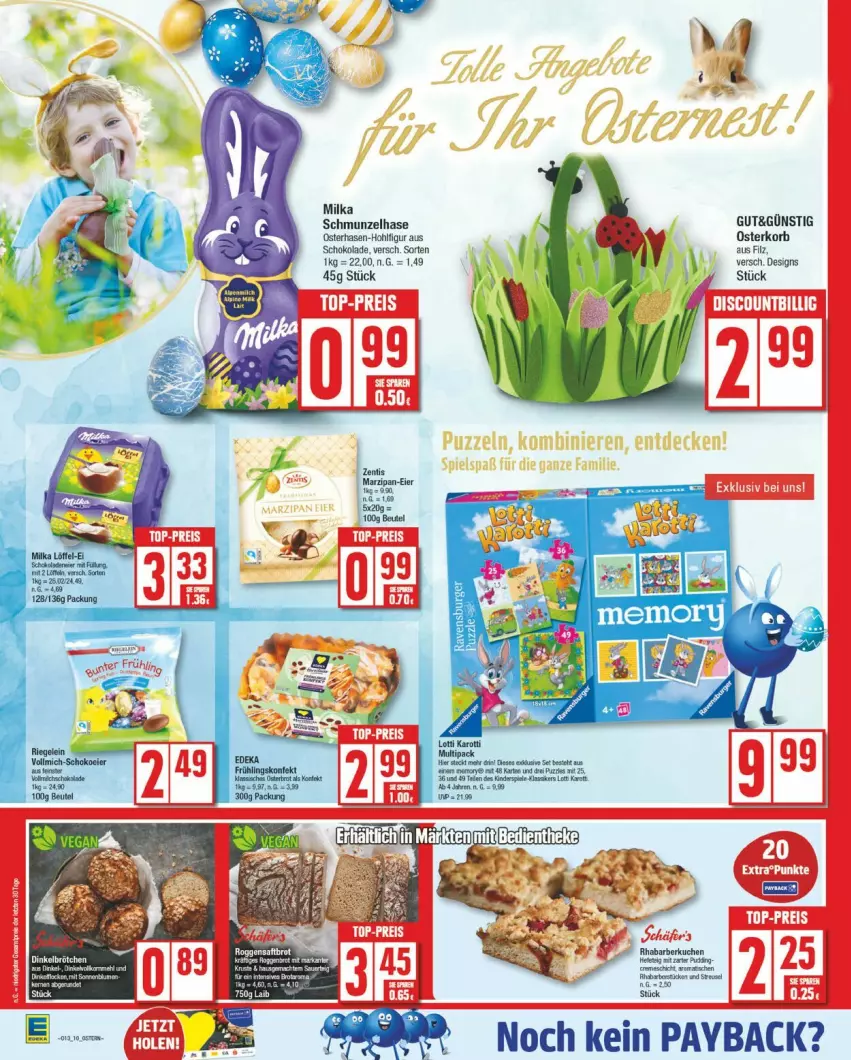 Aktueller Prospekt Edeka - Prospekte - von 24.03 bis 29.03.2025 - strona 13 - produkty: korb, milka, schoko, schokolade, Ti