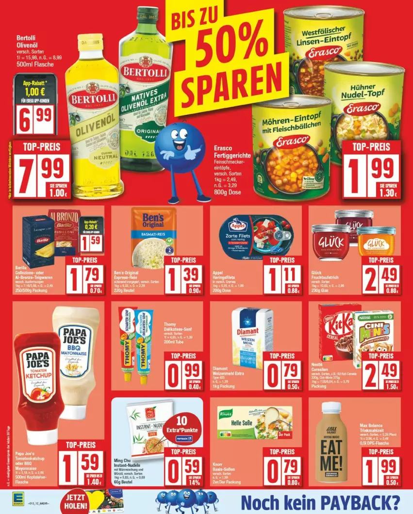 Aktueller Prospekt Edeka - Prospekte - von 24.03 bis 29.03.2025 - strona 15 - produkty: eintopf, elle, hühner, linsen, möhren, nudel, nudel-topf, payback, Soße, topf