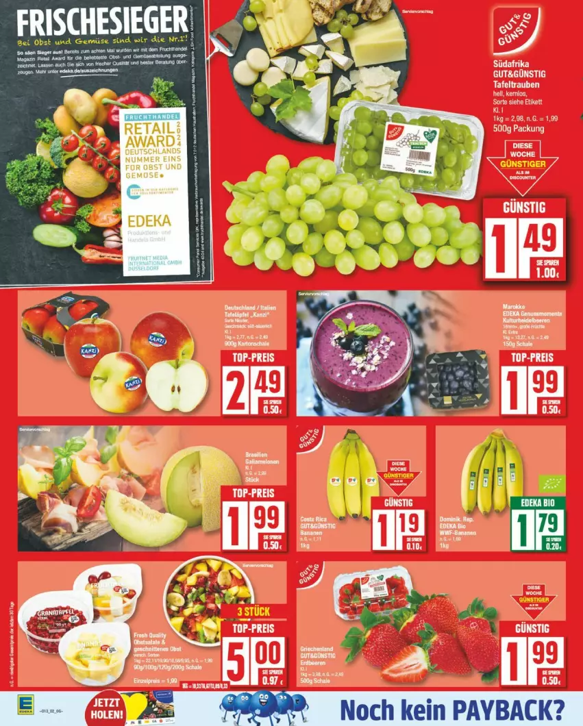 Aktueller Prospekt Edeka - Prospekte - von 24.03 bis 29.03.2025 - strona 5 - produkty: früchte, obst, Obst und Gemüse, rum, Schal, Schale, tee, Ti, und gemüse