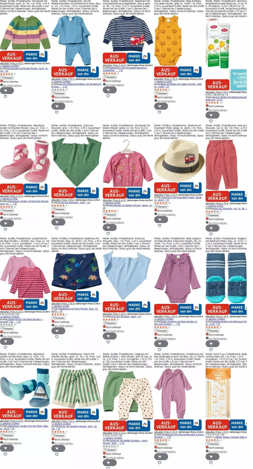 Aktueller Prospekt Dm Drogerie - Prospekte - von 22.09 bis 01.10.2025 - strona 13 - produkty: Anzug, Bad, Badehose, beere, blume, blumen, Blüte, body, Clin, eis, elle, ente, gin, hose, HP, Jacke, Langarmshirt, leggings, reifen, reis, ring, rwe, Schal, Schlafanzug, shirt, shirts, shorts, socken, Strickjacke, Strohhut, Sweatshirt, Ti, topper, usb, WICK