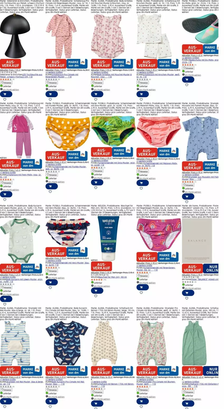 Aktueller Prospekt Dm Drogerie - Prospekte - von 22.09 bis 01.10.2025 - strona 3 - produkty: Anzug, Astra, Bad, Bau, blume, blumen, body, eis, Elefant, elle, kirsch, kirsche, kirschen, LED Tischleuchte, Leuchte, melone, melonen, reis, sac, Schlafanzug, schlafsack, schuhe, Strampler, Ti, tisch, tischleuchte, usb, waschgel, weleda