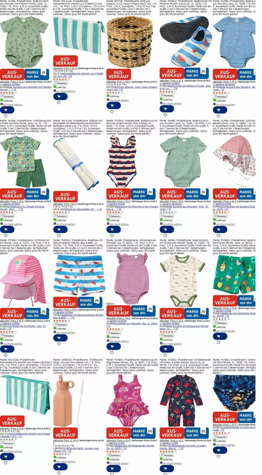 Aktueller Prospekt Dm Drogerie - Prospekte - von 22.09 bis 01.10.2025 - strona 4 - produkty: Anzug, Bad, badeanzug, Badehose, Bau, baumwolle, body, deo, eis, elle, flasche, hose, korb, kosmetik, Kosmetiktasche, Krebs, melone, melonen, Mütze, natur, Overall, reifen, reis, Ria, Schlafanzug, schuhe, Tasche, tee, Ti, trinkflasche, usb, wasser, wassermelone, wassermelonen, wolle