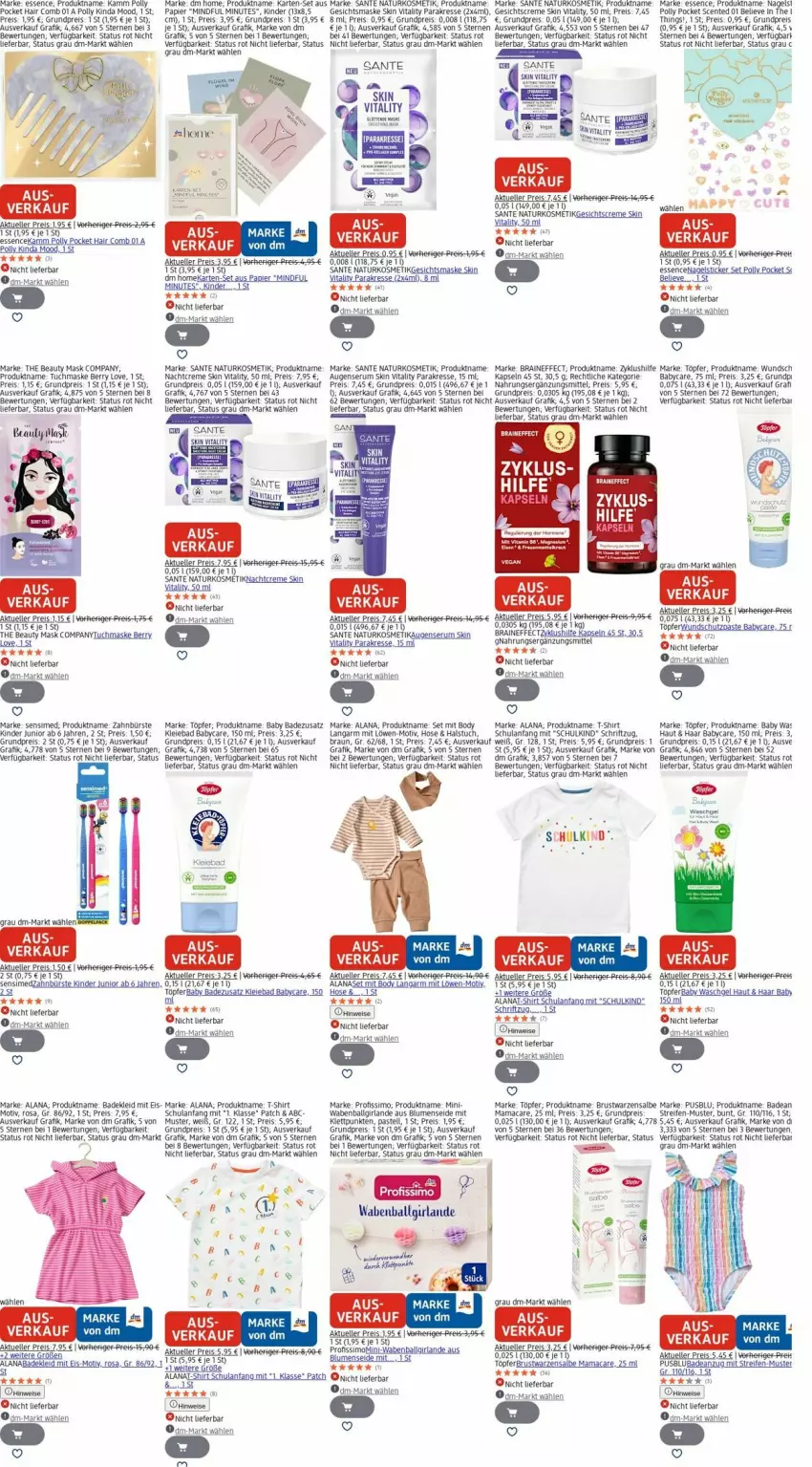 Aktueller Prospekt Dm Drogerie - Prospekte - von 22.09 bis 01.10.2025 - strona 9 - produkty: Anzug, Bad, badeanzug, ball, blume, blumen, body, braun, bürste, creme, dell, Effect, eis, elle, ente, Gesichtscreme, Gesichtsmaske, Girlande, hose, Kinder, kleid, kosmetik, latte, LG, mac, mam, Manta, Maske, nachtcreme, natur, naturkosmetik, papier, Profissimo, reifen, reis, reiss, rum, SANTE, Schriftzug, Serum, shirt, sim, T-Shirt, Ti, tuc, tuchmaske, uhu, usb, vita, vitality, waschgel, wein, zahnbürste