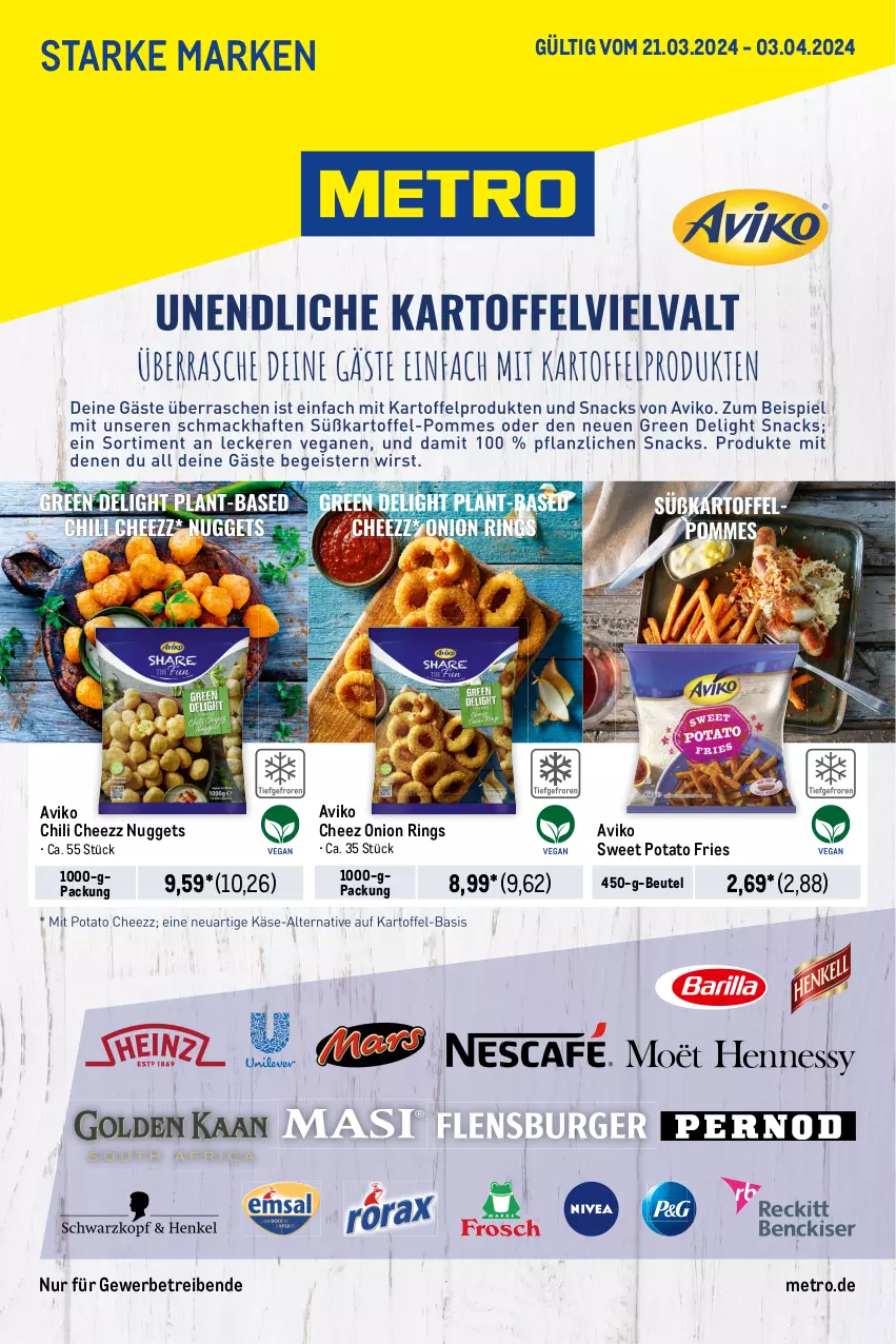 Aktueller Prospekt Metro - Starke Marken - von 21.03 bis 03.04.2024 - strona 1 - produkty: beutel, chili, Metro, nuggets, ring, Ti