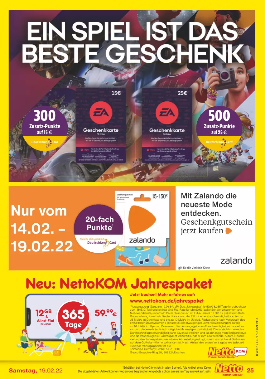 Aktueller Prospekt Netto Marken-Discount - Filial-Angebote - von 14.02 bis 19.02.2022 - strona 25 - produkty: angebot, auto, Bau, buch, decke, Germ, gutschein, LG, Mode, Rauch, Ria, ring, rwe, Ti, usb, ZTE