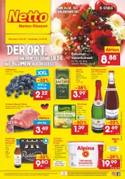 Gazetka promocyjna Netto Marken-Discount - Filial-Angebote - Gazetka - ważna od 19.02 do 19.02.2022 - strona 1 - produkty: alkohol, angebot, beere, beeren, Berger, blume, blumen, brie, ecco, eis, frucht, fruchtsecco, grünländer, heidelbeere, heidelbeeren, innenfarbe, jacobs, jacobs krönung, kaffee, kraft, ndk, pils, pilsner, radeberger, radeberger pilsner, reis, rotkäppchen, Schal, Schale, schwein, schweine, sekt, Ti, versandkostenfrei, wein, weine, ZTE