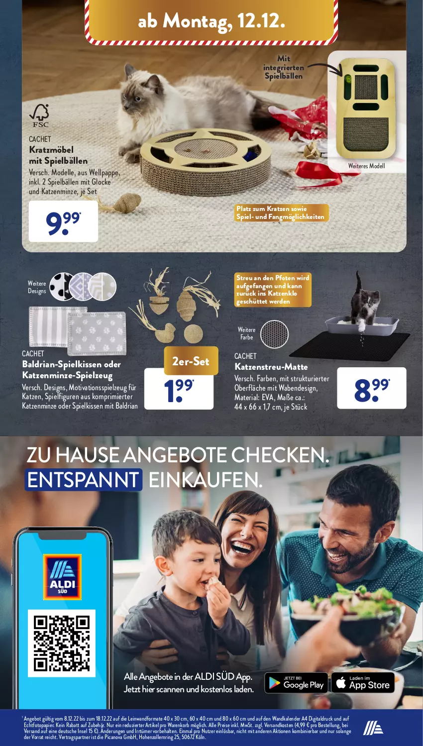 Aktueller Prospekt AldiSud - IN ZWEI WOCHEN - von 12.12 bis 17.12.2022 - strona 15 - produkty: aldi, angebot, angebote, dell, eis, elle, erde, Katzenstreu, kissen, korb, minze, möbel, Mode, ndk, papier, reis, Ria, ring, spielzeug, Ti, Wandkalender