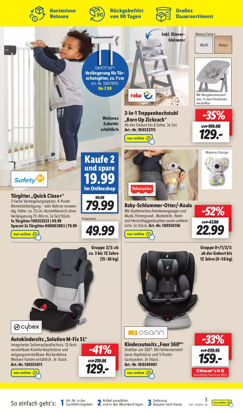 Aktueller Prospekt Lidl - Wochen-Highlights im Onlineshop - von 30.01 bis 05.02.2023 - strona 5 - produkty: auer, auto, eis, Kinder, Kinderautositz, Kindersitz, kopfstütze, korb, leine, natur, reis, riegel, rückenlehne, stuhl, Ti