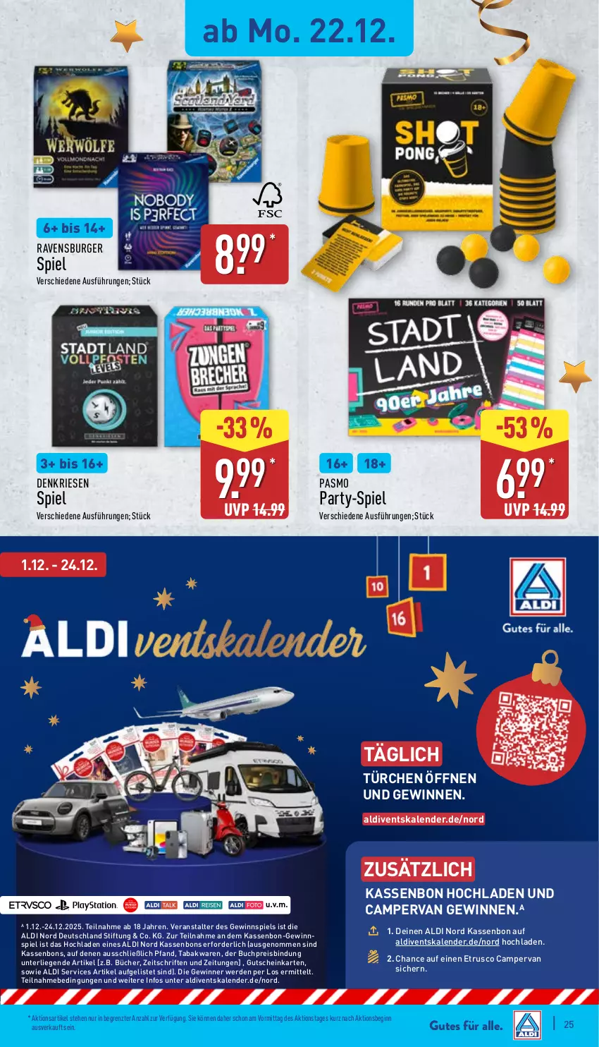 Aktueller Prospekt Aldi Nord - Von Montag - von 22.12 bis 27.12.2025 - strona 26 - produkty: aldi, buch, burger, eis, erde, gewinnspiel, gin, gutschein, HP, Liege, ravensburger, reis, Ti, ZTE