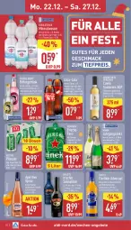 Gazetka promocyjna Aldi Nord - Von Montag - Gazetka - ważna od 27.12 do 27.12.2025 - strona 13 - produkty: aldi, alkohol, Alwa, angebot, angebote, baileys, bier, coca-cola, cocktail, cola, cuvée, eier, eierlikör, eis, elle, flasche, gerolsteine, gerolsteiner, getränk, gin, heineken, jahrgangssekt, Lagerbier, likör, mac, mineralwasser, mumm, pils, pilsener, reis, sahne, Sauternes, sekt, Sprizz, Sprudel, steiner, teller, thomas henry, Ti, tiefpreis, tonic, tonic water, veltins, veltins pilsener, wasser, wein, Weißwein, Wild, wild berry, zucker