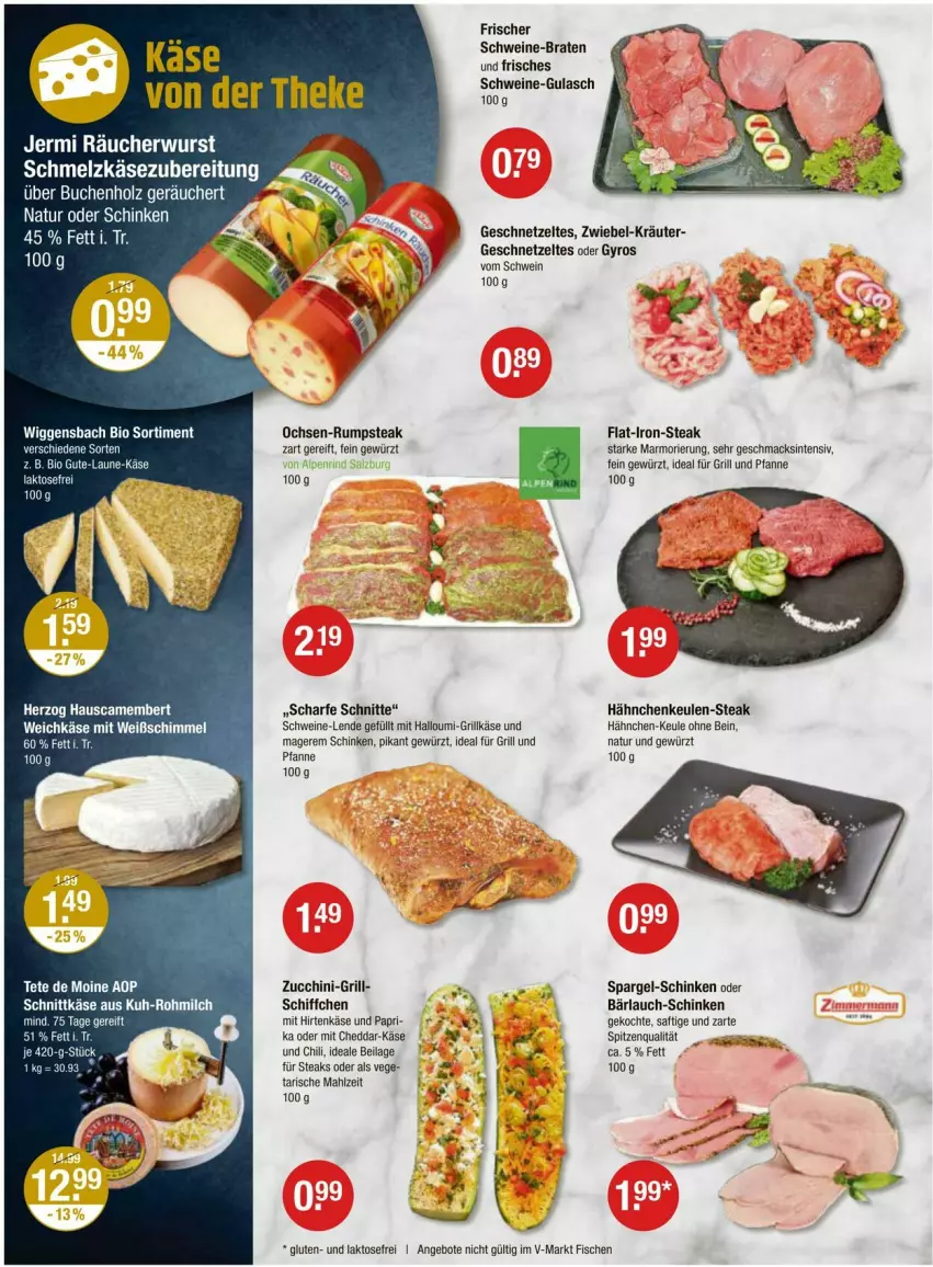 Aktueller Prospekt Vmarkt - Prospekte - von 09.05 bis 15.05.2024 - strona 2 - produkty: angebot, angebote, bio, braten, buch, camembert, cheddar, chili, fisch, fische, für grill und pfanne, geschnetzeltes, gewürz, grill, grill und pfanne, Grillkäse, gulasch, gyros, Halloumi, hirtenkäse, Holz, ideal für grill, ideal für grill und pfanne, ilag, Käse, kräuter, mac, natur, pfanne, rum, rumpsteak, saft, Schiffchen, schinken, Schmelzkäse, schnittkäse, schwein, schweine, spargel, spitzenqualität, steak, steaks, Ti, und pfanne, weichkäse, wein, weine, Zelt, zucchini, zwiebel