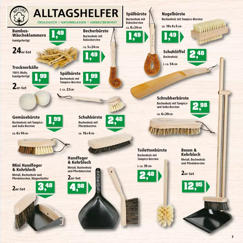 Aktueller Prospekt Thomas Philipps - Prospektwerbung - von 28.02 bis 05.03.2022 - strona 3 - produkty: bambus, Becher, buch, bürste, erde, Holz, Klammern, kokos, lamm, Löffel, natur, Ti, Trockner, wolle