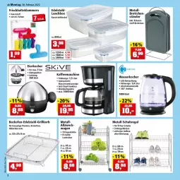 Gazetka promocyjna Thomas Philipps - Prospektwerbung - Gazetka - ważna od 05.03 do 05.03.2022 - strona 2 - produkty: auto, backofen, Bau, beleuchtung, Brettchen, decke, Deckel, edelstahl, eier, Eierkocher, eis, ente, grill, kaffee, kaffeemaschine, Kette, Klammern, Kocher, korb, Kroketten, lamm, latte, led-beleuchtung, lunchbox, Ofen, paar schuhe, pommes, regal, Schal, schuhe, schuhregal, Signal, Ti, uhr, wasser, wasserkocher, weck, werkzeug