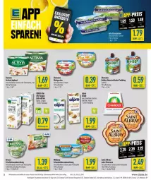 Gazetka promocyjna Diska - Prospekte - Gazetka - ważna od 25.03 do 25.03.2023 - strona 5 - produkty: activia, activia joghurt, aktionspreis, albray, alpro, arla, Becher, bio, bresso, chavroux, danone, deka, drink, edeka bio, ehrmann, eis, frischkäse, frischkäsezubereitung, Garten, hafer, Haferdrink, joghur, joghurt, Käse, milka, milkana, monster, natur, nuss, obst, obstgarten, pudding, reis, robby, saint albray, Schmelzkäse, schmelzkäsezubereitung, schoko, Ti, veggie, ZTE