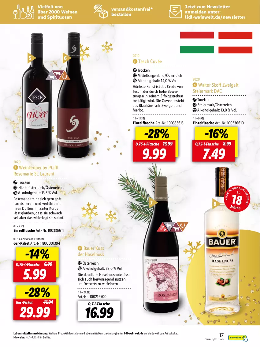 Aktueller Prospekt Lidl - Beste Weine für jeden Anlass - von 29.11 bis 31.12.2021 - strona 17