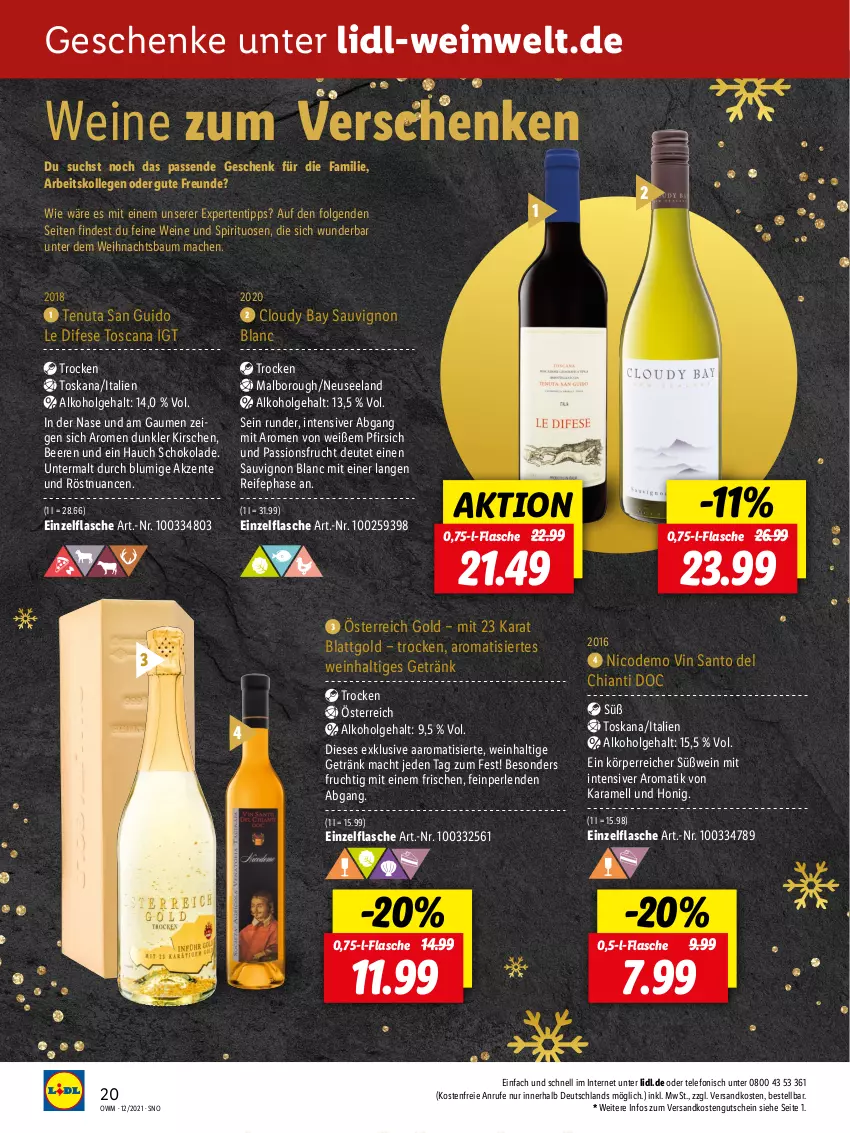 Aktueller Prospekt Lidl - Beste Weine für jeden Anlass - von 29.11 bis 31.12.2021 - strona 20