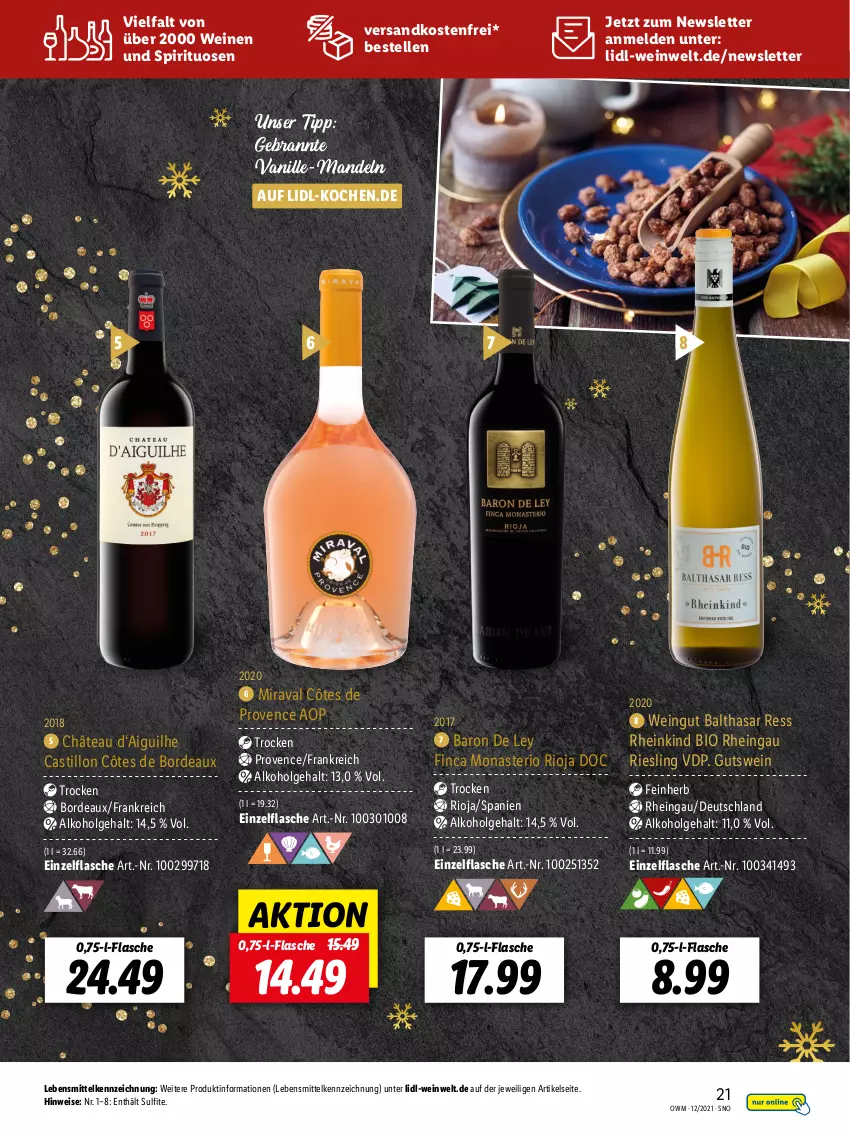 Aktueller Prospekt Lidl - Beste Weine für jeden Anlass - von 29.11 bis 31.12.2021 - strona 21